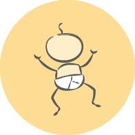 illustration of a baby in a nappy
